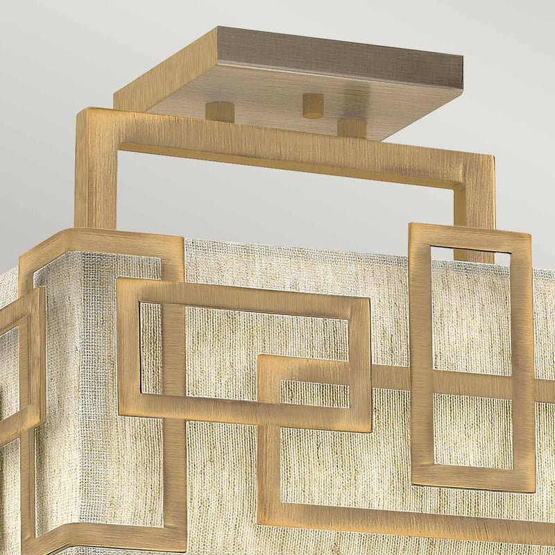 Lanza 3 Light Semi-Flush - Bronze gebürstet - Clicklights Shop