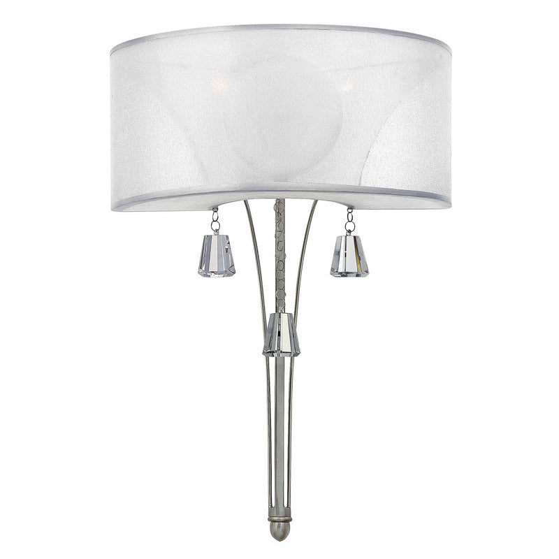 Mime 2 Licht Wandleuchte - gebürstetes Nickel