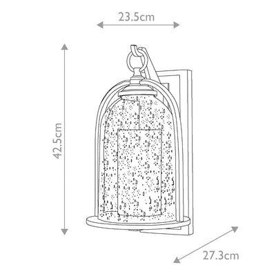 Quincy 1 Light Medium Wandlaterne - Ölgeriebene Bronze
