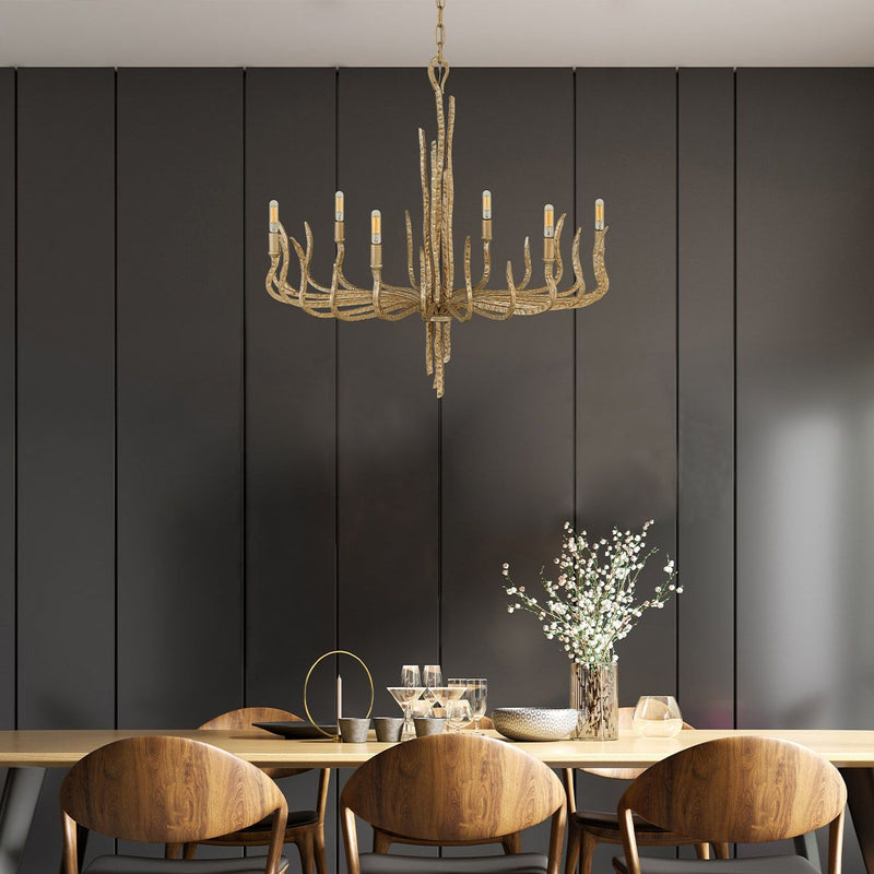 Spyre 6 Light Kronleuchter - Champagner Gold