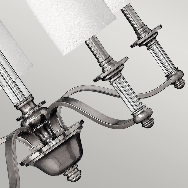 Sussex 5 Light Kronleuchter - Nickel gebürstet