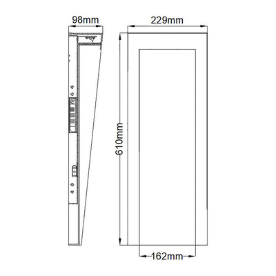 Taper LED Wandlaterne - Textured Schwarz (Neuheit)