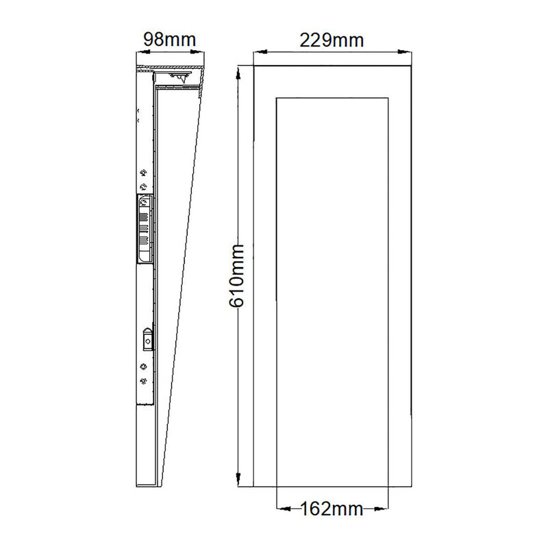 Taper LED Wandlaterne - Textured Schwarz (Neuheit)