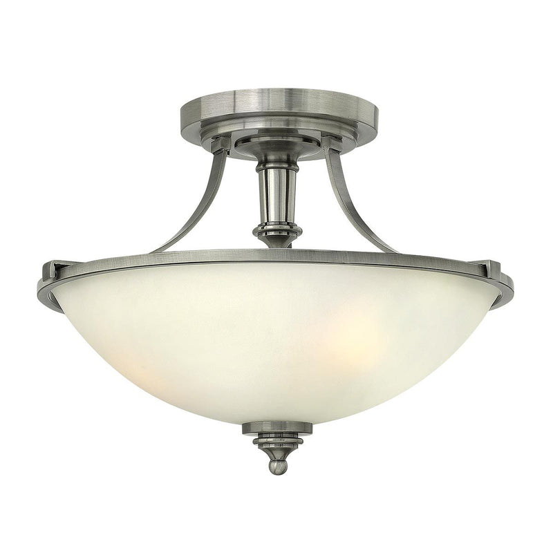 Truman 3 Licht Halbsäule - Antik Nickel