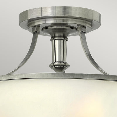 Truman 3 Licht Halbsäule - Antik Nickel