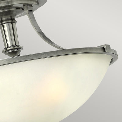 Truman 3 Licht Halbsäule - Antik Nickel
