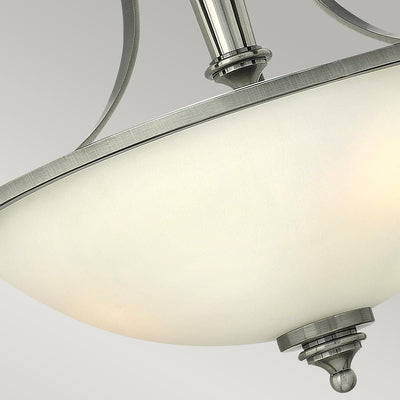 Truman 3 Licht Halbsäule - Antik Nickel