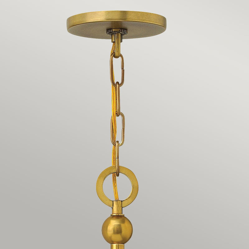 Zelda 7 Light Chandelier - Vintage Brass
