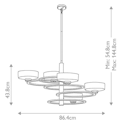 Aleeka 5 Light Kronleuchter - Klassisches Zinn