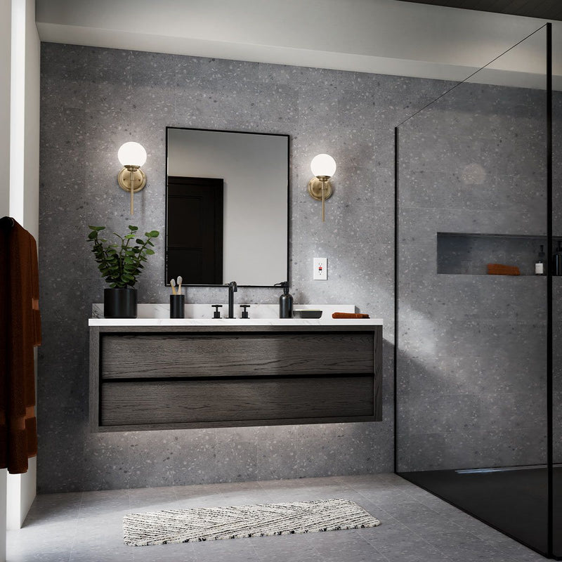 Benno 1 lt Wandleuchte - Schwarz & Champagner Bronze + Champagner Bronze(Neuheit)