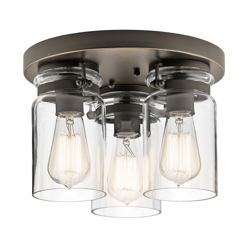 Brinley 3 Light Flush - Nickel gebürstet