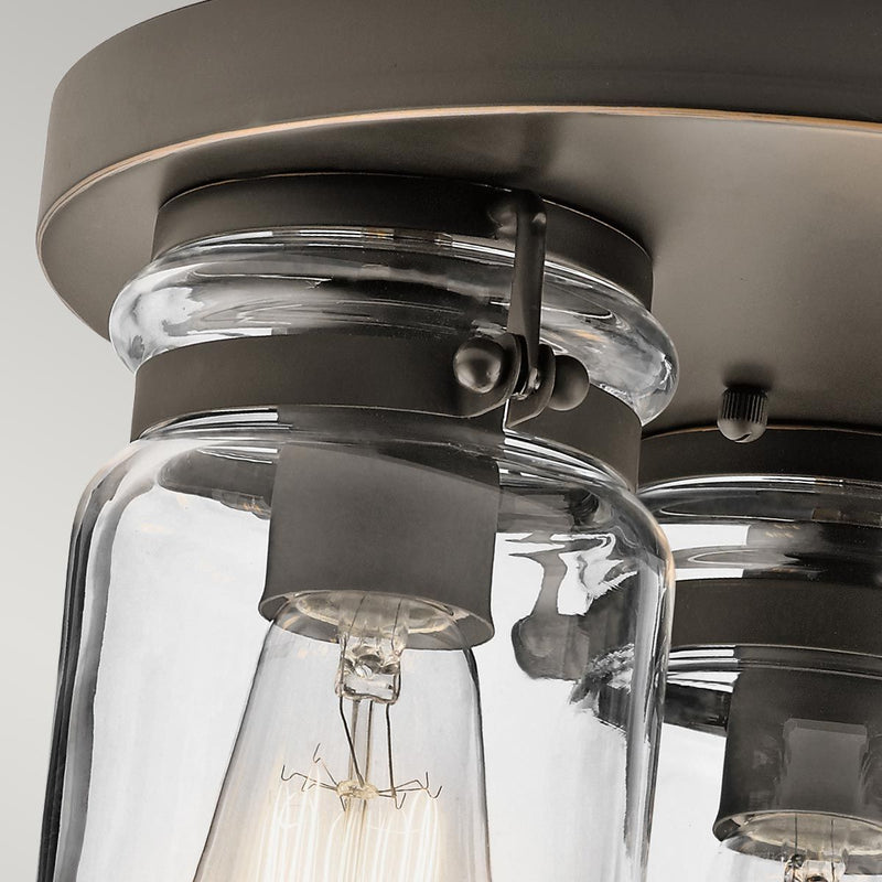 Brinley 3 Light Flush - Nickel gebürstet
