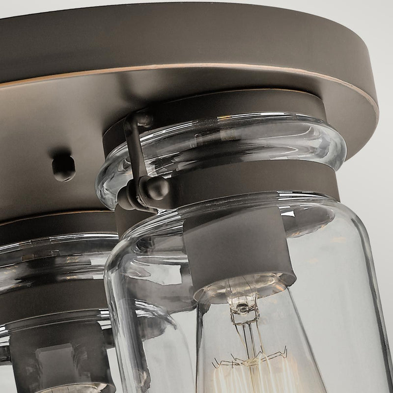 Brinley 3 Light Flush - Nickel gebürstet