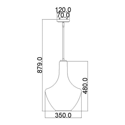 Everly 1 Light Medium Pendelleuchte - Chrom