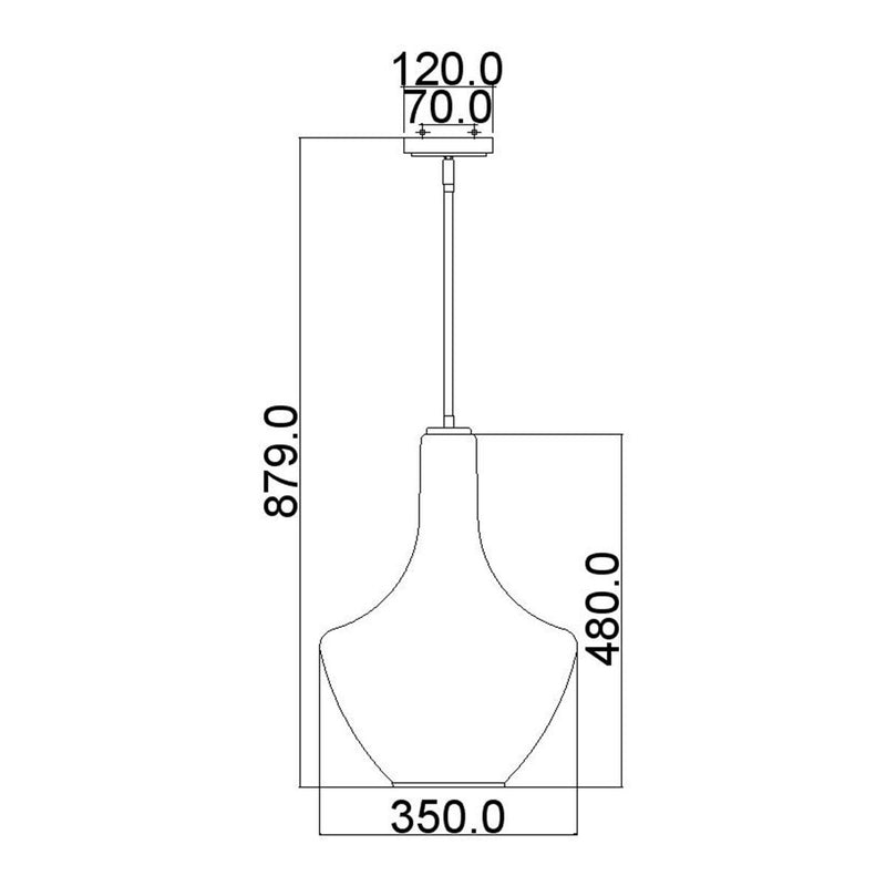 Everly 1 Light Medium Pendelleuchte - Chrom