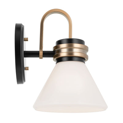 Farum 1 lt Wandleuchte - Chrom poliert oder Bronze oder Schwarz mit Bronze (Neuheit)