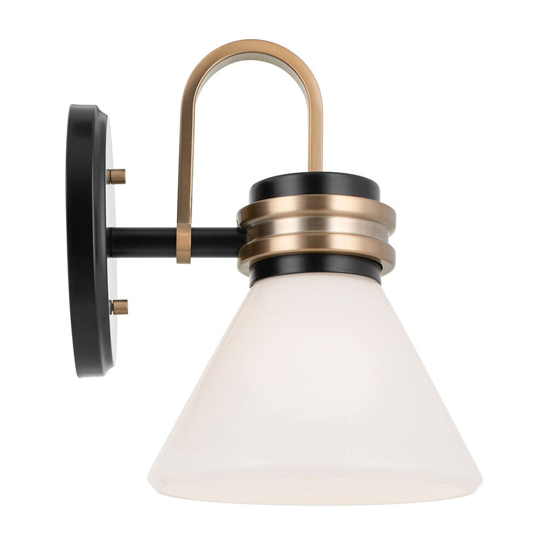 Farum 1 lt Wandleuchte - Chrom poliert oder Bronze oder Schwarz mit Bronze (Neuheit)