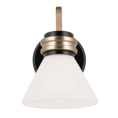 Farum 1 lt Wandleuchte - Chrom poliert oder Bronze oder Schwarz mit Bronze (Neuheit)