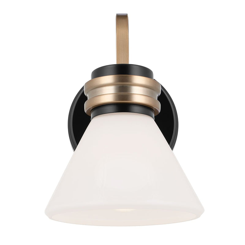 Farum 1 lt Wandleuchte - Chrom poliert oder Bronze oder Schwarz mit Bronze (Neuheit)