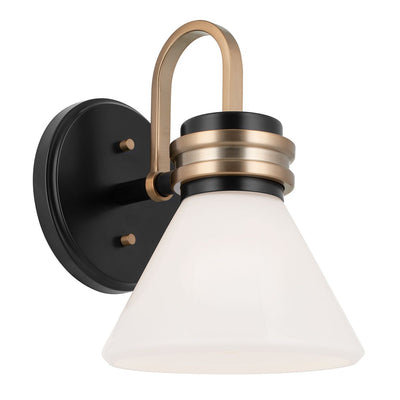 Farum 1 lt Wandleuchte - Chrom poliert oder Bronze oder Schwarz mit Bronze (Neuheit)