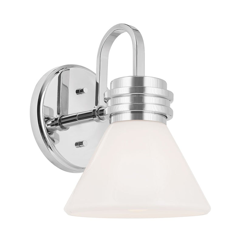 Farum 1 lt Wandleuchte - Chrom poliert oder Bronze oder Schwarz mit Bronze (Neuheit)