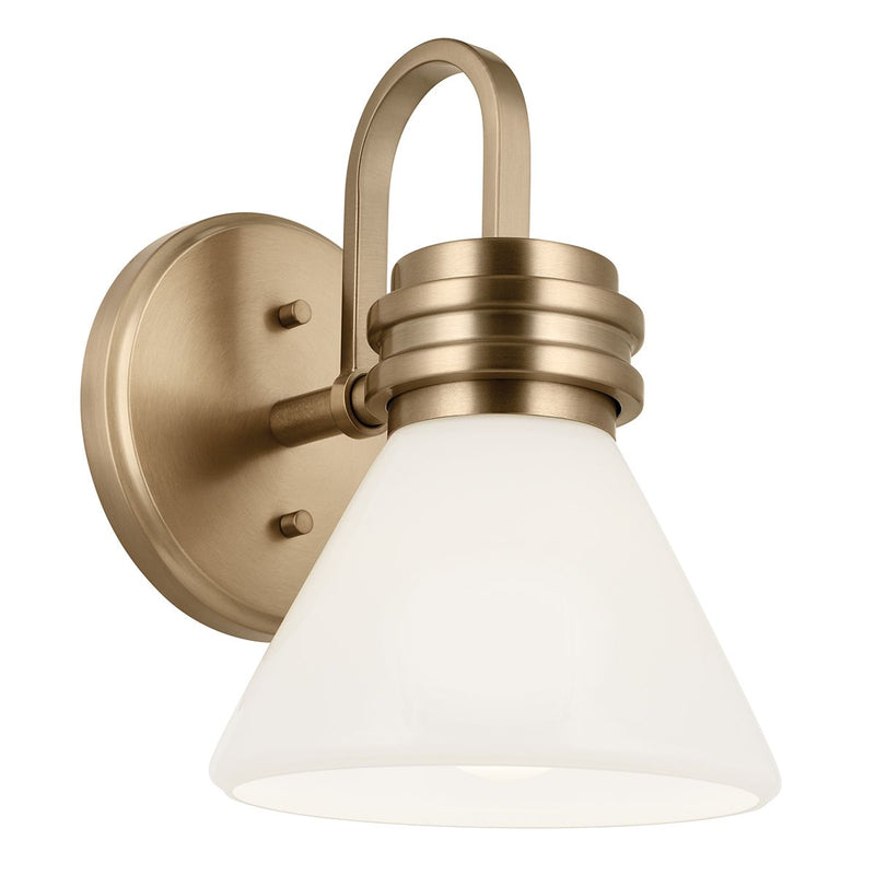 Farum 1 lt Wandleuchte - Chrom poliert oder Bronze oder Schwarz mit Bronze (Neuheit)