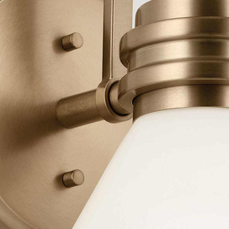 Farum 1 lt Wandleuchte - Chrom poliert oder Bronze oder Schwarz mit Bronze (Neuheit)
