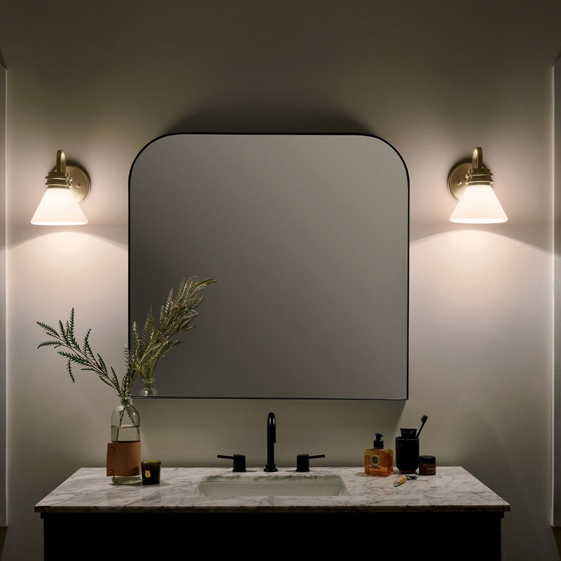 Farum 1 lt Wandleuchte - Chrom poliert oder Bronze oder Schwarz mit Bronze (Neuheit)