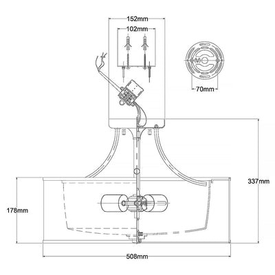 Lacey 4 Light Semi-Flush - Antikes Zinn