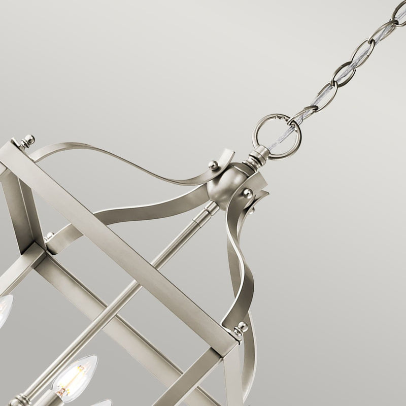 Larkin 3 Licht Medium Anhänger - gebürstetes Nickel