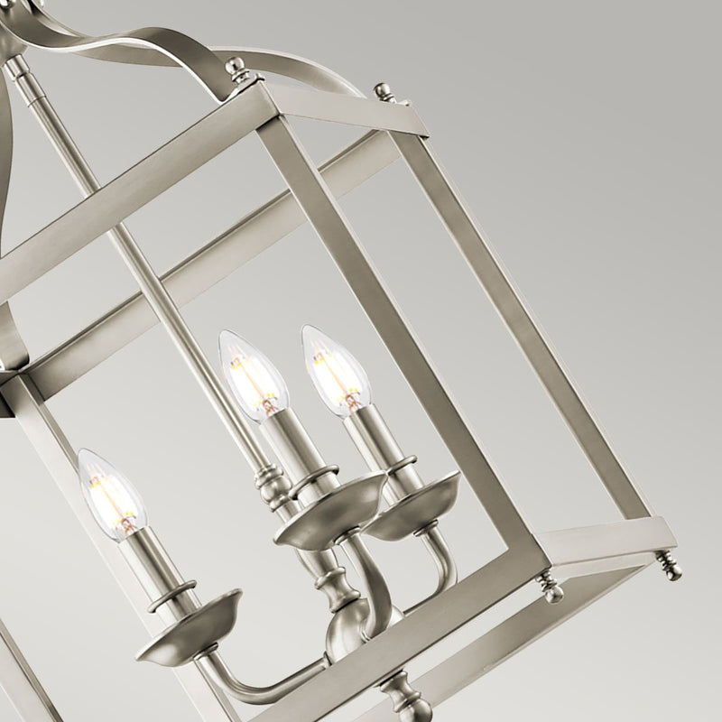 Larkin 3 Licht Medium Anhänger - gebürstetes Nickel