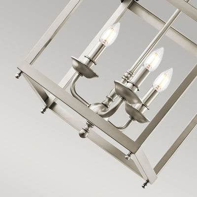 Larkin 3 Licht Medium Anhänger - gebürstetes Nickel