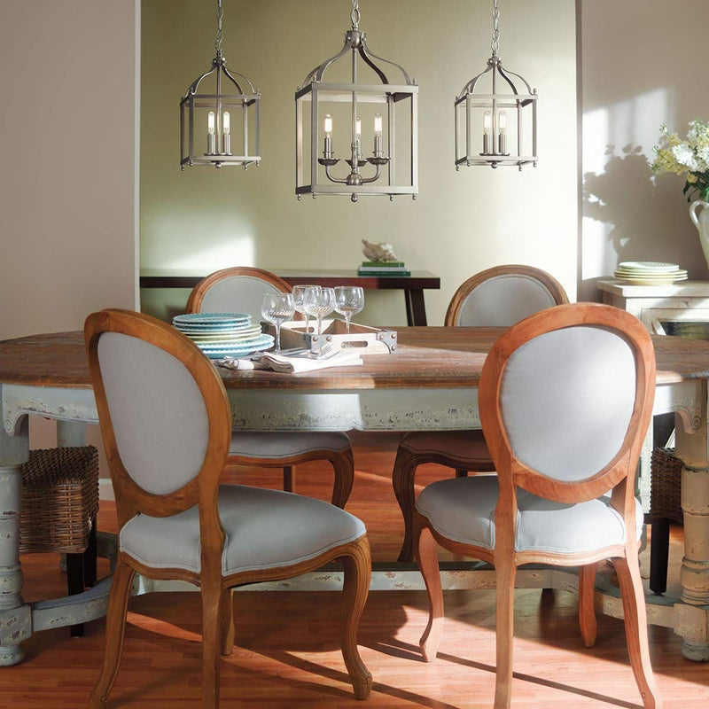 Larkin 3 Licht Medium Anhänger - gebürstetes Nickel
