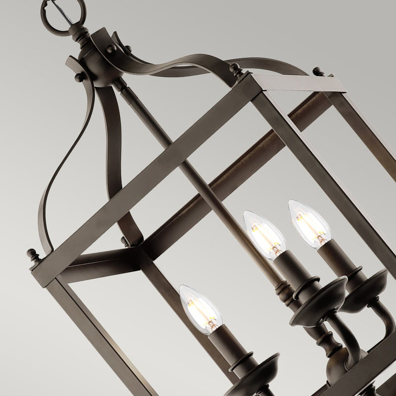 Larkin 3 Licht Medium Anhänger - gebürstetes Nickel