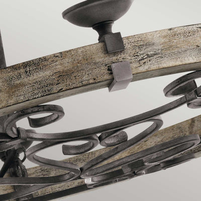 Taulbee 6 Light Kronleuchter - Verwittertes Zink