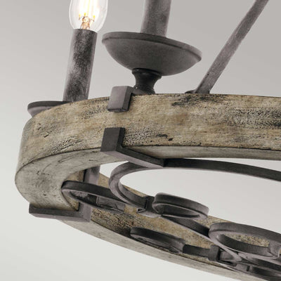 Taulbee 6 Light Kronleuchter - Verwittertes Zink
