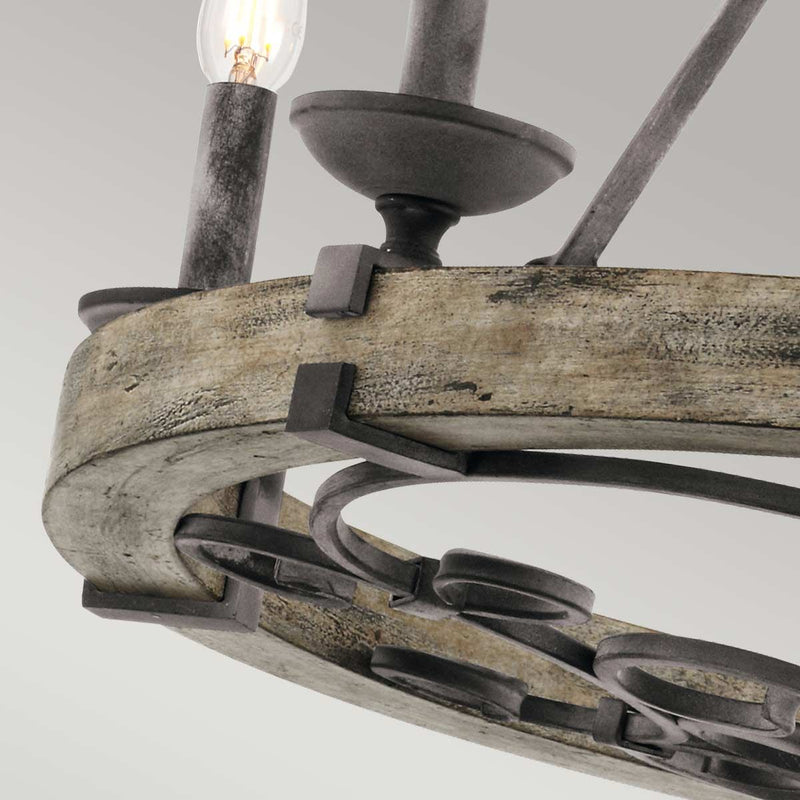 Taulbee 6 Light Kronleuchter - Verwittertes Zink