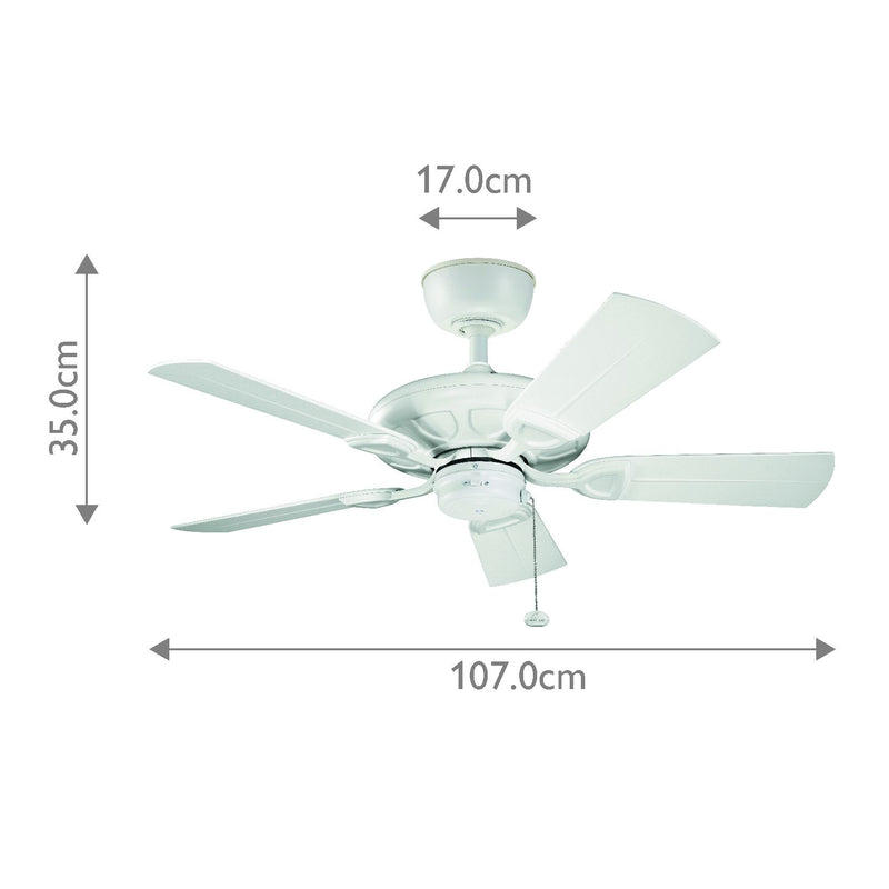 Kevlar - 42Zoll / 107cm Lüfter - Mattweiß