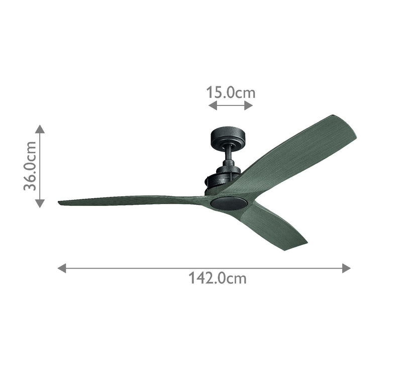 Ried - 56Zoll / 142cm Lüfter - Ambosseisen