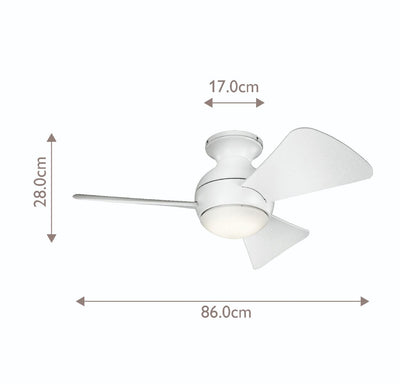 Sola - 34Zoll / 86cm Lüfter - Mattweiß