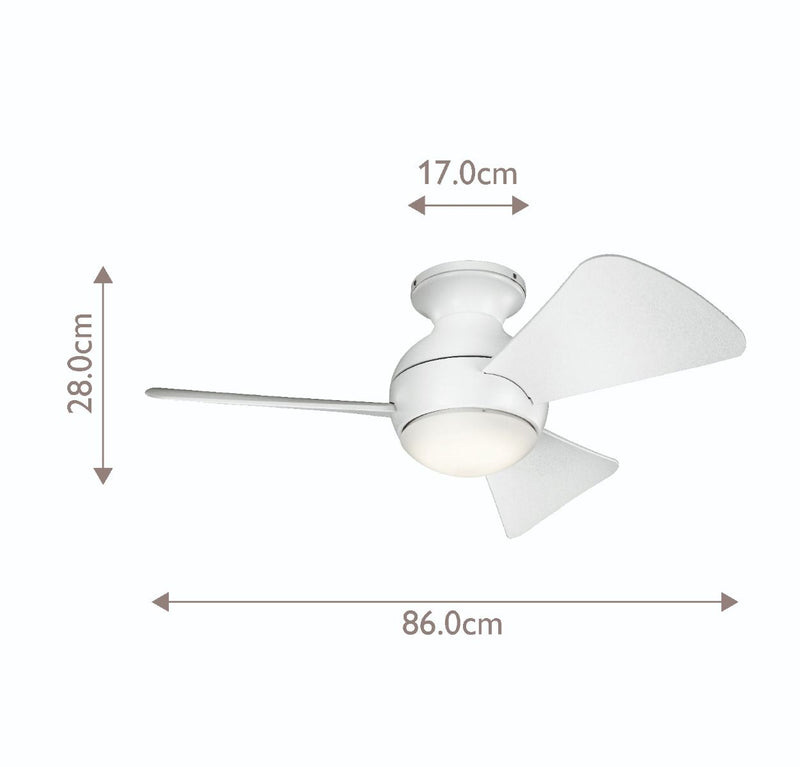 Sola - 34Zoll / 86cm Lüfter - Mattweiß