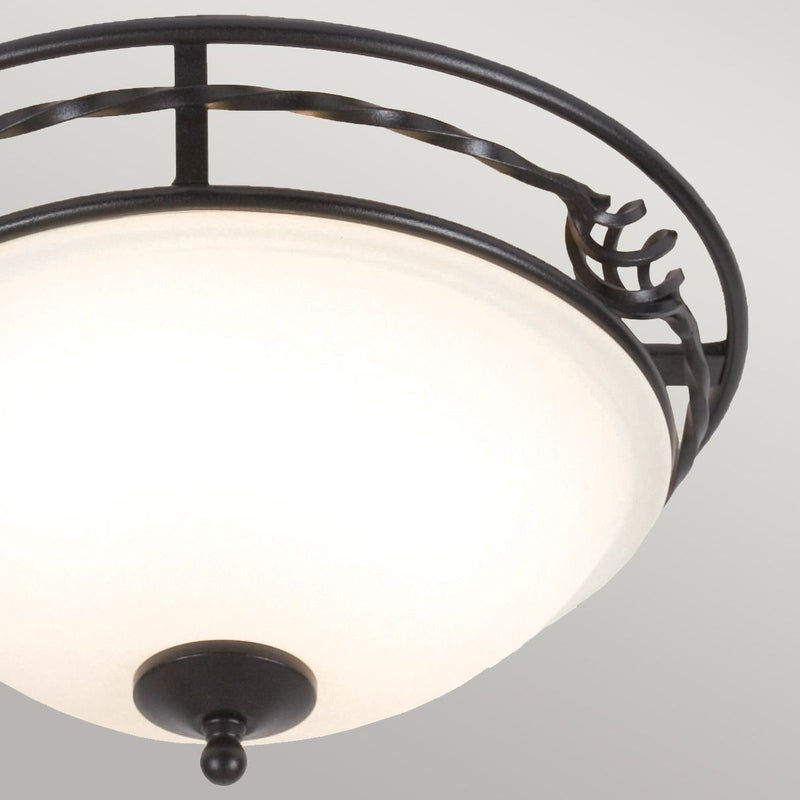Pembroke 2 Light Flush Light Style A - Schwarz