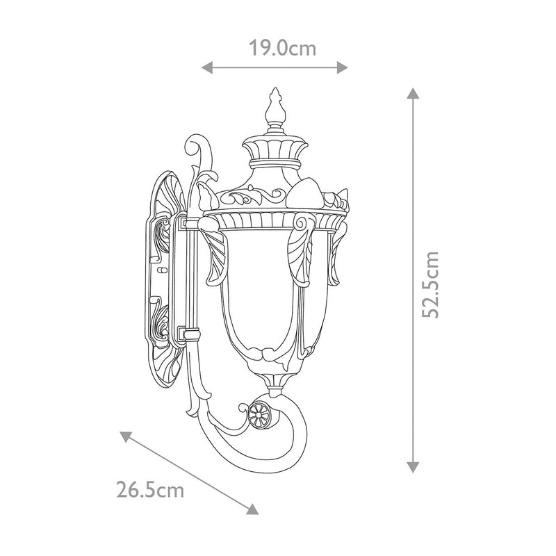 Philadelphia 1 Light Medium Wandlaterne - Alte Bronze - Clicklights Shop
