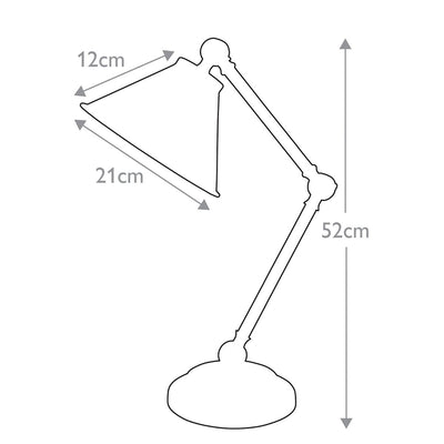 Provence Element 1 Light Mini Tischleuchte - Dunkelgrau/Messing gealtert - Clicklights Shop