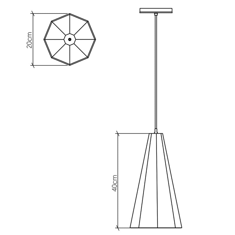 Eckige Pendelleuchte - Teak Furnier (Neuheit)