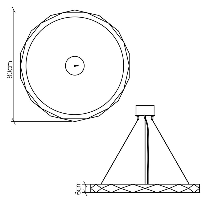 Eckige LED-Pendelleuchte - Teakholzfurnier (Neuheit)