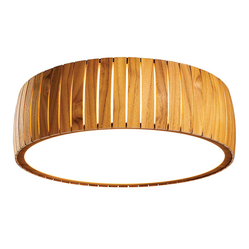 Barrel LED Unterputz - Teak Furnier