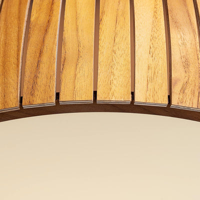 Barrel LED Unterputz - Teak Furnier