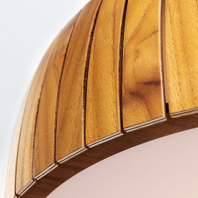 Barrel LED Unterputz - Teak Furnier