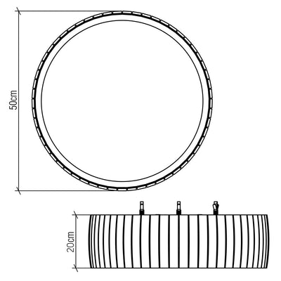 Barrel LED Unterputz - Teak Furnier